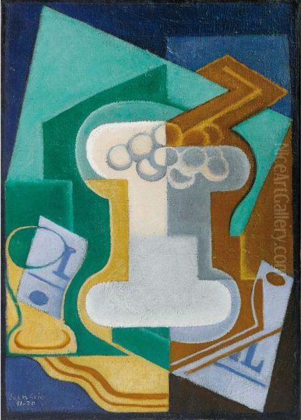 Verre Et Fruits Oil Painting by Juan Gris