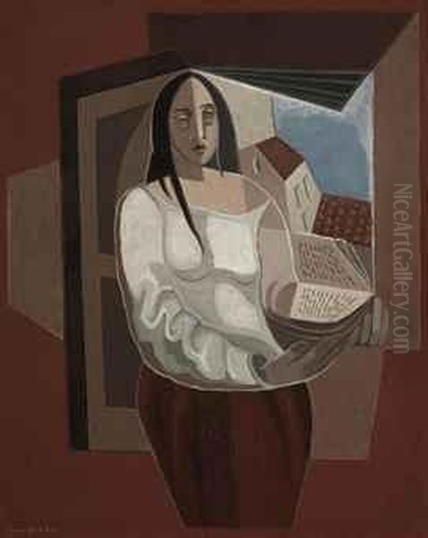 La Liseuse Oil Painting by Juan Gris