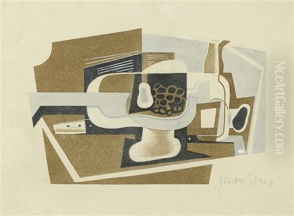 Nature Morte Oil Painting by Juan Gris