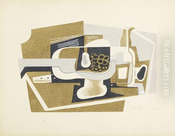 Nature Morte Oil Painting by Juan Gris