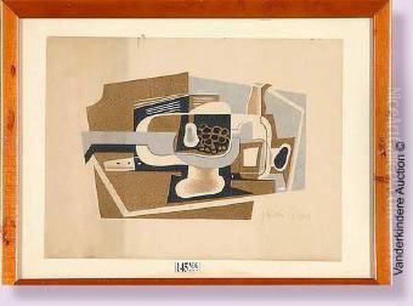 Nature Morte Oil Painting by Juan Gris