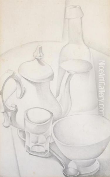 Nature Morte A La Theiere Oil Painting by Juan Gris