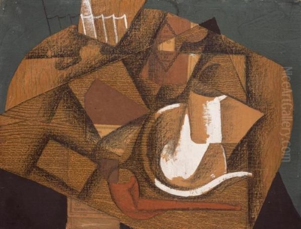 Tasse Et Pipe
Signe 'juan Gris' Oil Painting by Juan Gris