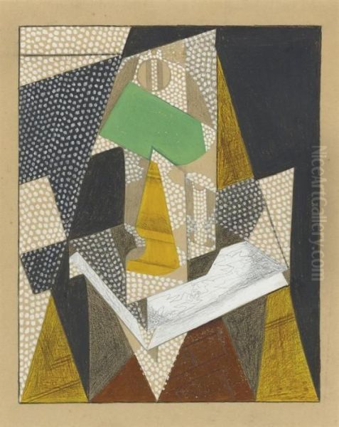 La Lampe Oil Painting by Juan Gris