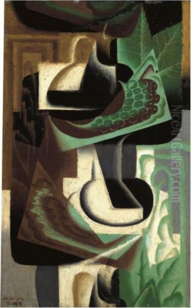 La Grappe De Raisin Oil Painting by Juan Gris