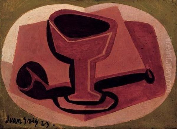 Pipe Et Verre Oil Painting by Juan Gris