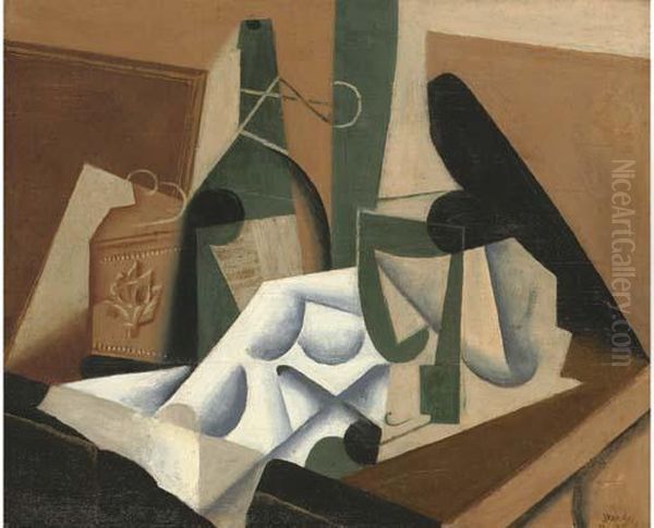 La Nappe Blanche Oil Painting by Juan Gris