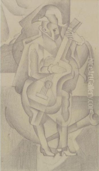 Homme A La Guitare Oil Painting by Juan Gris