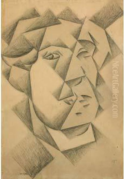 Autoportrait, 1911-1912 Oil Painting by Juan Gris