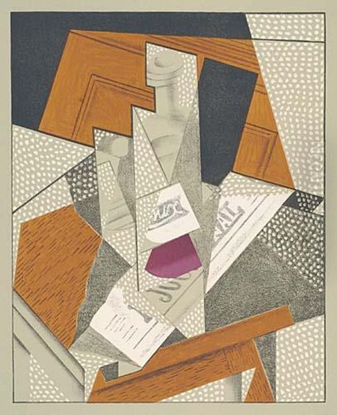 Au Soleil Du Plafond Oil Painting by Juan Gris