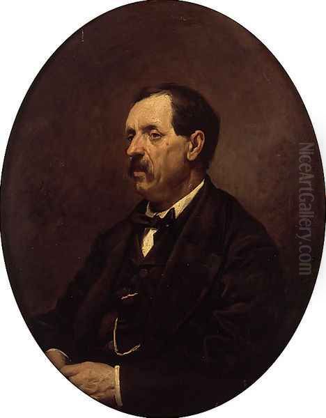 Retrato de D. Pascual García Rubio (Portrait of D. Pascual García Rubio) Oil Painting by Francisco Domingo Marques