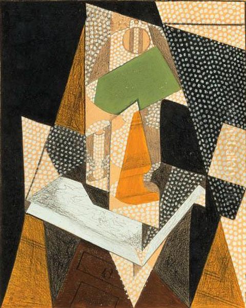 La Lampe Oil Painting by Juan Gris