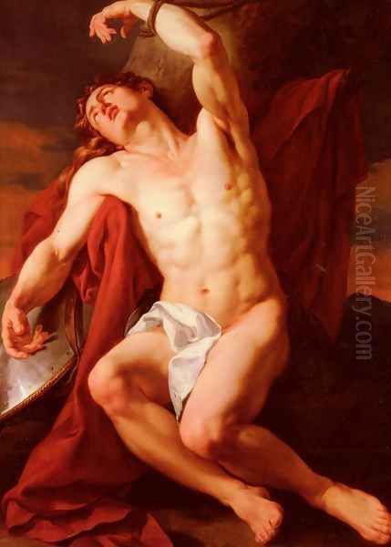 Le Martyre De Saint-Sebastien (The Martyrdom of Saint Sebastian) Oil Painting by Francois Guillaume Menageot