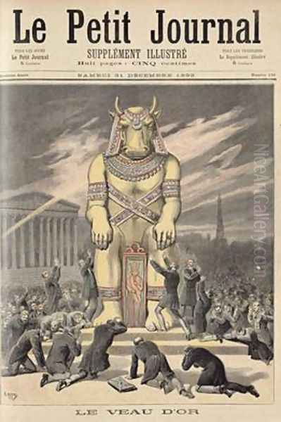 The Golden Calf from Le Petit Journal 31st December 1892 Oil Painting by Henri Meyer