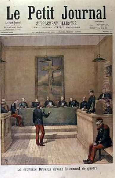 Captain Dreyfus 1859-1935 before the Court Martial cover of Le Petit Journal 23rd December 1894 Oil Painting by Henri Meyer