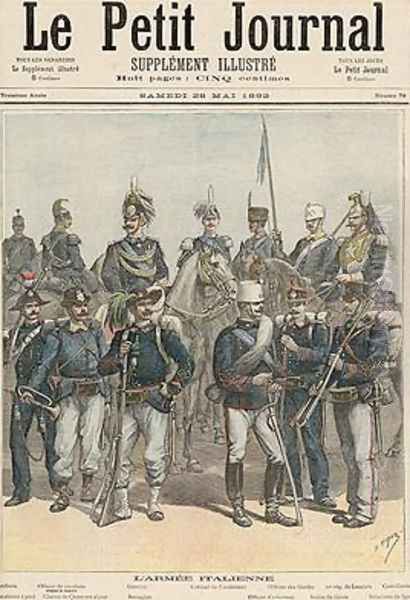 The Italian Army from Le Petit Journal 28th May 1892 Oil Painting by Henri Meyer