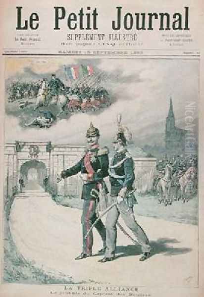 The Triple Alliance illustration from Le Petit Journal 1893 Oil Painting by Henri Meyer