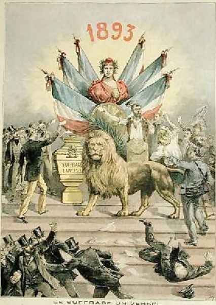 Universal Suffrage illustration from the supplement of Le Petit Journal 19th August 1893 Oil Painting by Henri Meyer