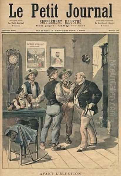 Before the election illustration from Le Petit Journal Supplement Illustre 2nd September 1893 Oil Painting by Henri Meyer