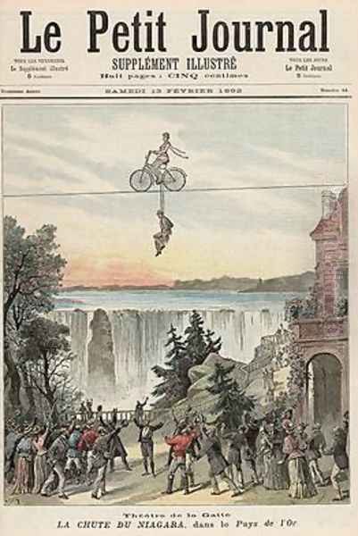 Theatre de la Gaite Performers at Niagara Falls from Le Petit Journal' 13th February 1892 Oil Painting by Henri Meyer