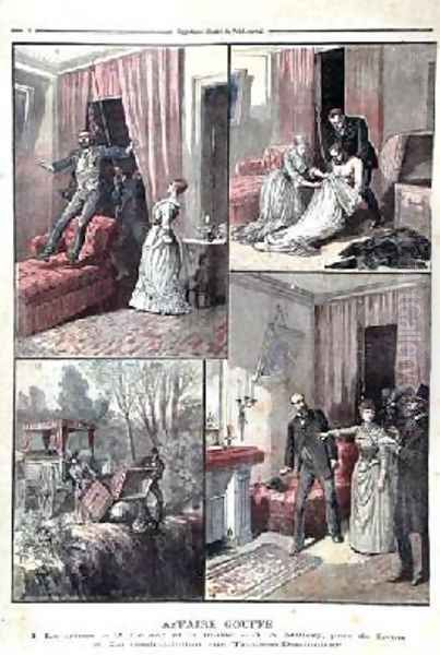 The Gouffe Mystery illustrations from Le Petit Journal 20th December 1890 Oil Painting by Henri Meyer