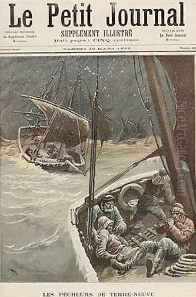 Newfoundland Fishermen from Le Petit Journal 19th March 1892 Oil Painting by Henri Meyer