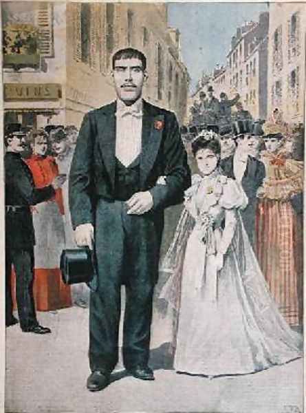 The Marriage of a Giant from Le Petit Journal 1897 Oil Painting by Henri Meyer