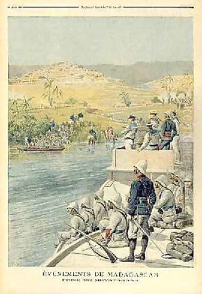 Events in Madagascar The Capture of Mevatanana illustration from Le Petit Journal 30th June 1895 Oil Painting by Henri Meyer