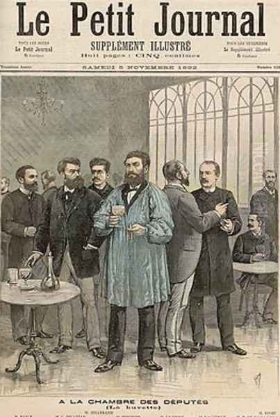 The Chamber of Deputies The Refreshment Room from Le Petit Journal 5th November 1892 Oil Painting by Henri Meyer