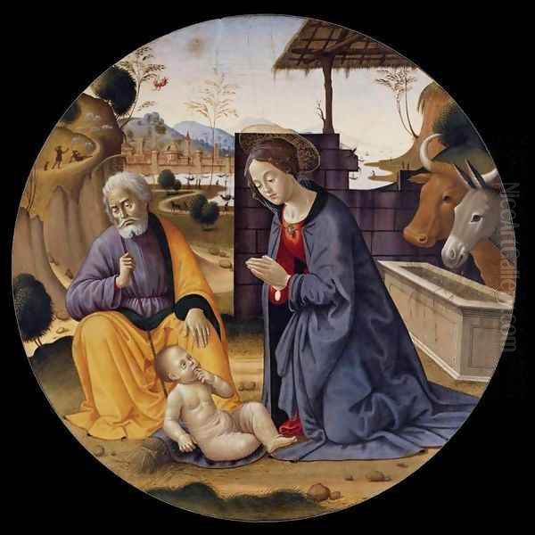 Adoration of the Child Oil Painting by Bastiano Mainardi