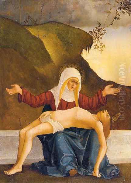 Pieta Oil Painting by Ludovico Mazzolino