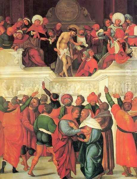 Ecce Homo 1524-25 Oil Painting by Ludovico Mazzolino