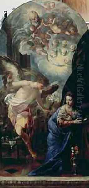 The Annunciation Oil Painting by Francesco Maffei