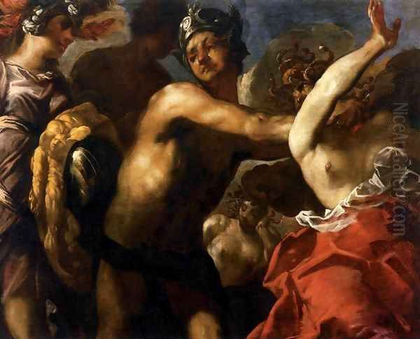 Perseus Beheading Medusa Oil Painting by Francesco Maffei