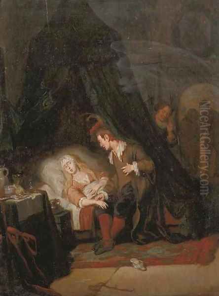 The doctor's visit Oil Painting by Michiel van Musscher