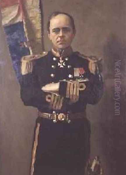 Robert Falcon Scott 1868-1912 Oil Painting by Harrington Mann