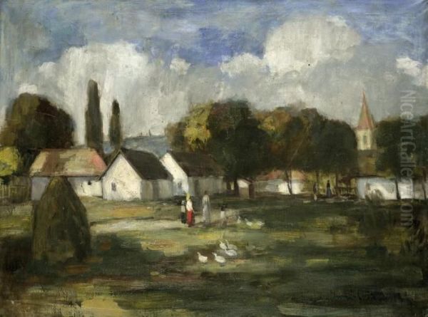 Sommerliche Landschaft Oil Painting by Bela Ivanyi Grunwald