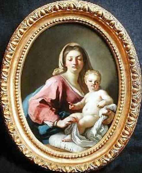 Virgin and Child Oil Painting by Francesco de Mura