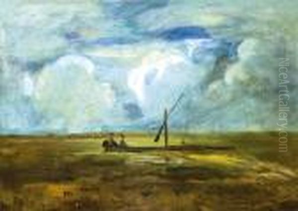 Gemeskutnal Oil Painting by Bela Ivanyi Grunwald