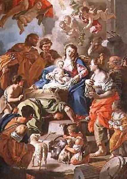 The Adoration of the Shepherds Oil Painting by Francesco de Mura