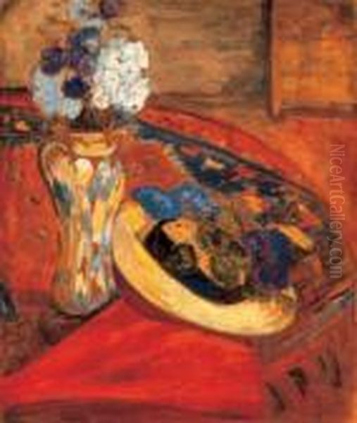 Still Life With Flowery Hat, Around 1908 Oil Painting by Bela Ivanyi Grunwald