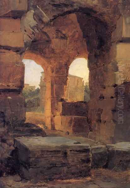 Arches of the Colosseum Oil Painting by Achille-Etna Michallon