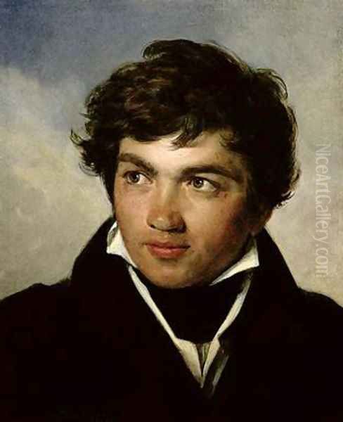 Portrait of Achille-Etna Michallon 1796-1822 Oil Painting by Achille-Etna Michallon