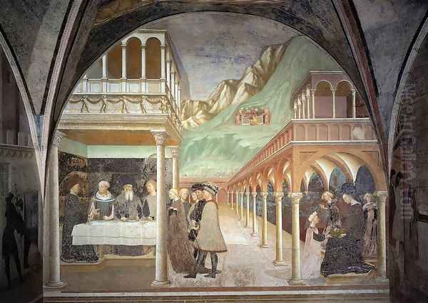 Banquet of Herod 1435 Oil Painting by Tommaso Masolino (da Panicale)