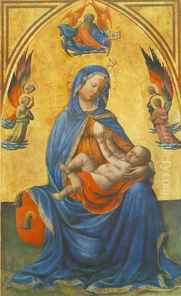 Madonna with the Child Oil Painting by Tommaso Masolino (da Panicale)