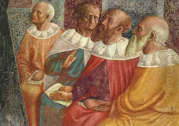 The Philosophers of Alexandria (detail) 1428-30 Oil Painting by Tommaso Masolino (da Panicale)