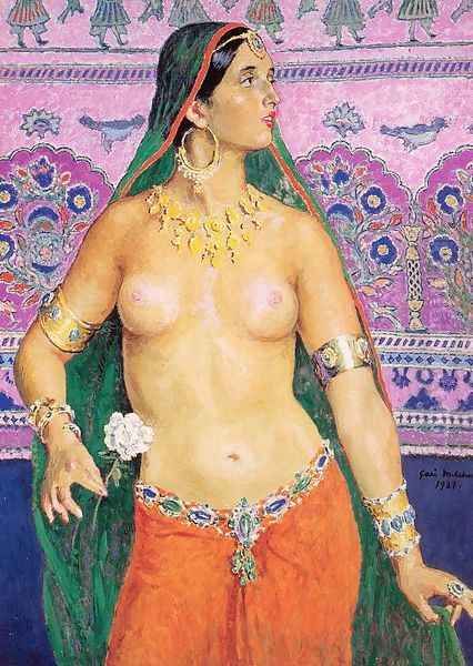 Hindu Dancer Oil Painting by Gari Julius Melchers