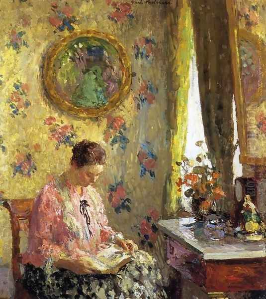 Lady Reading Oil Painting by Gari Julius Melchers