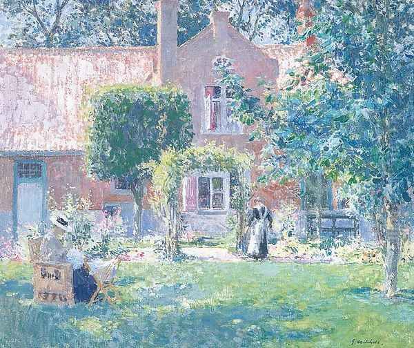 The Unpretentious Garden 1903-09 Oil Painting by Gari Julius Melchers