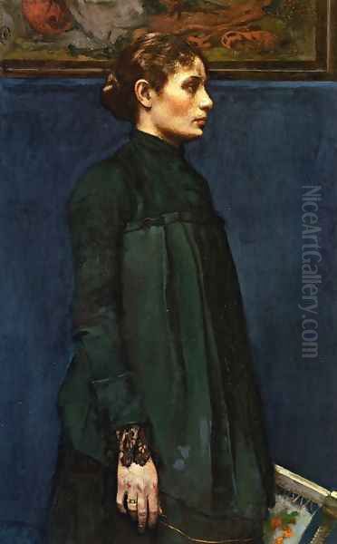 Portrait of Mrs. H (Mrs. George Hitchcock) Oil Painting by Gari Julius Melchers